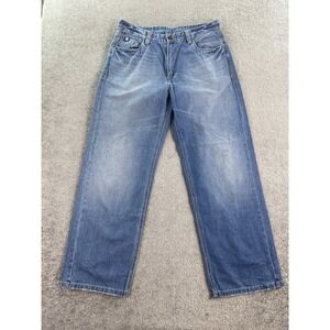 Enyce Jeans Mens 36x31 Blue Denim Designer Regular Fit Wide Baggy Streetwear y2k